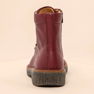 Botines N5572 SOFT NAPPA BURDEOS/VOLCANO color Burdeos