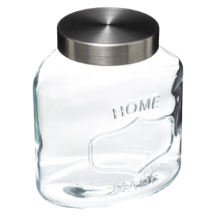 Bocal verre couvercle inox 25L
