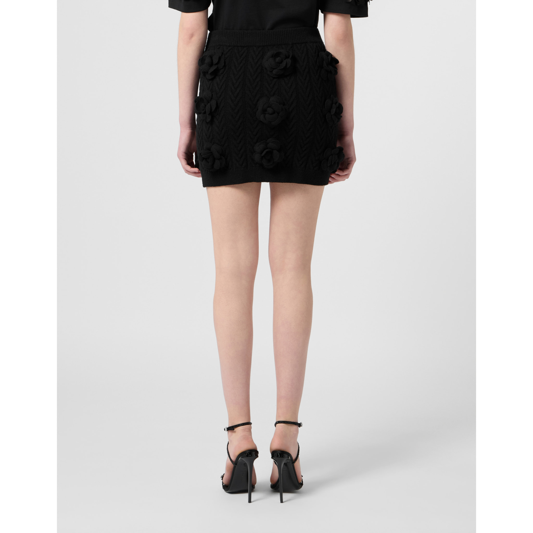 PHILIPP PLEIN Falda corta de punto ROSES