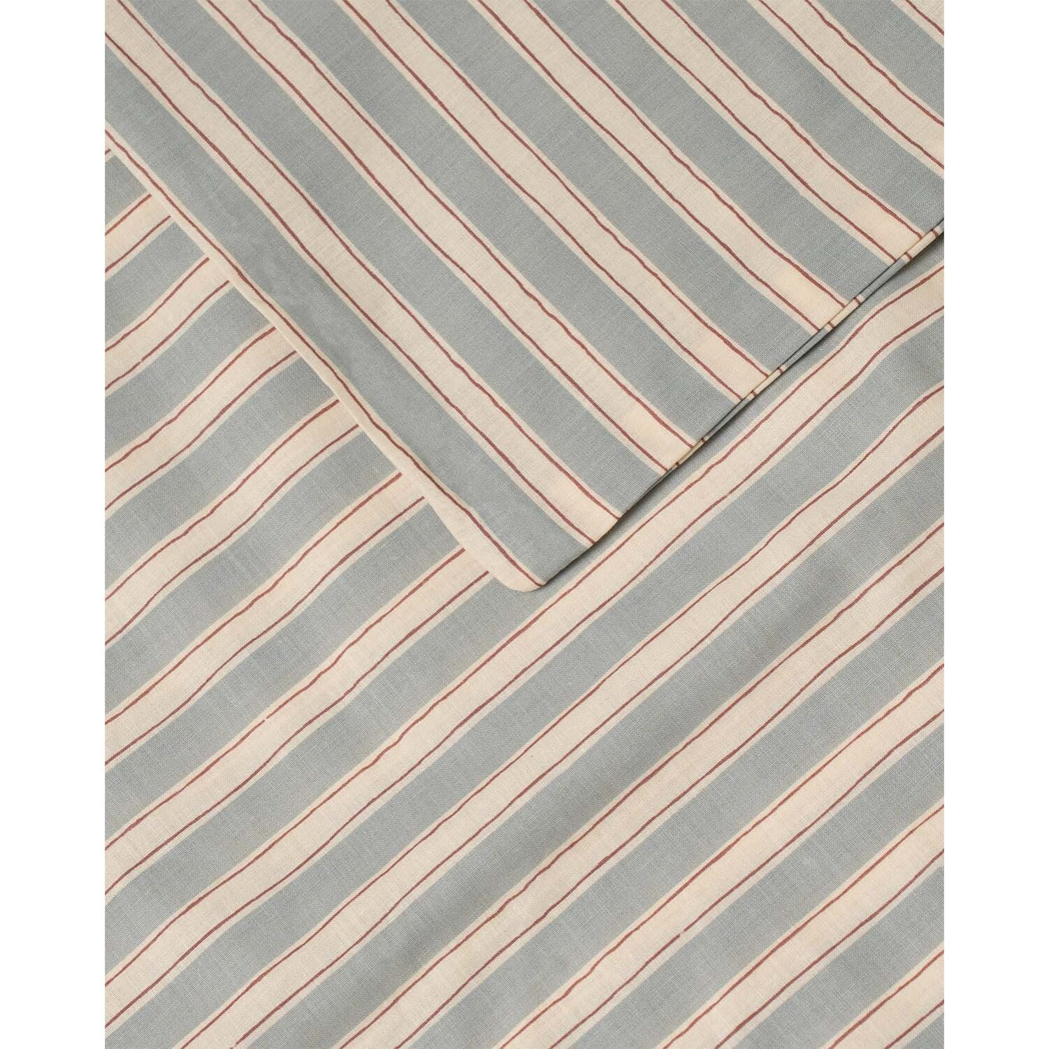 Funda nórdica algodón raya fer índigo claro