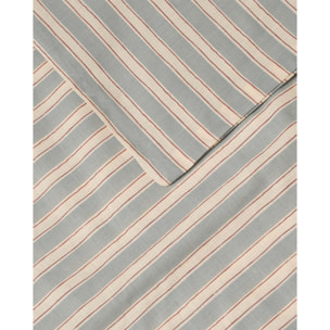Funda nórdica algodón raya fer índigo claro