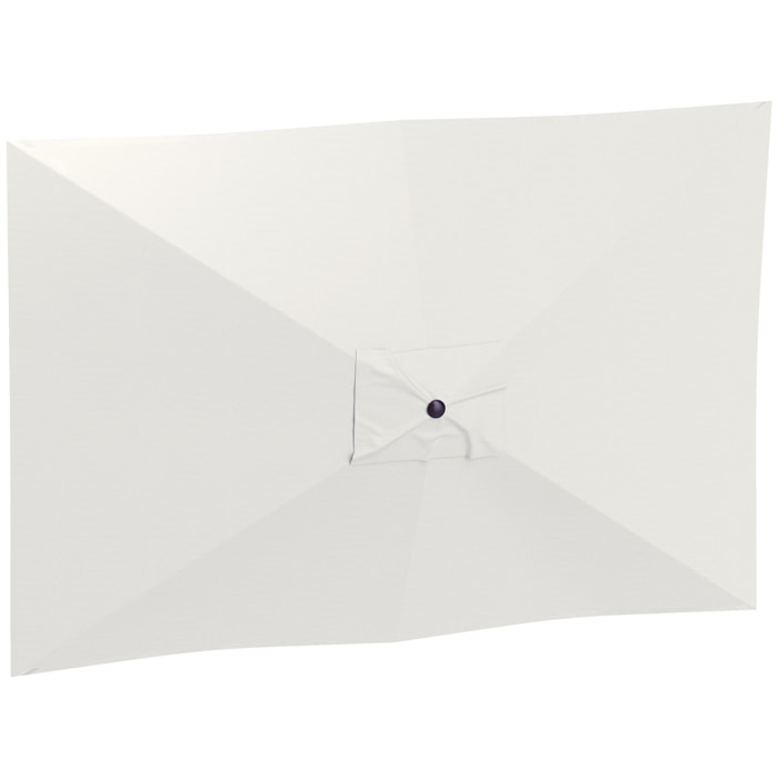 Toldo de Recambio de Sombrilla de 3x2 m Toldo de Repuesto para Sombrilla de Patio con Ventilación Superior Protección UV 50+ Cubierta de Repuesto para Parasol para Exteriores Beige