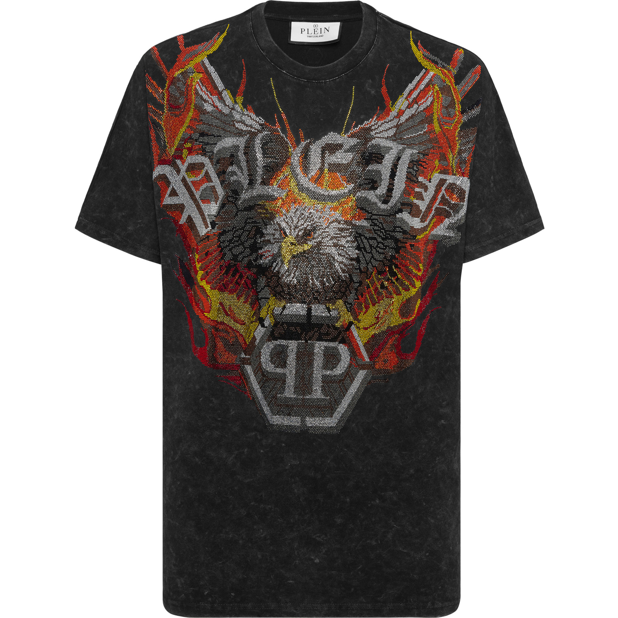 PHILIPP PLEIN T-shirt girocollo dal taglio kimono EAGLE