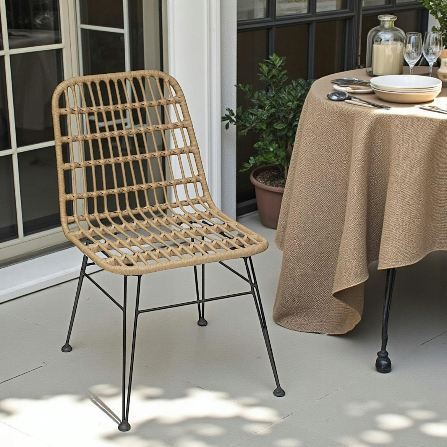 Chaise en rotin synthétique (lot de 2) GRENADE