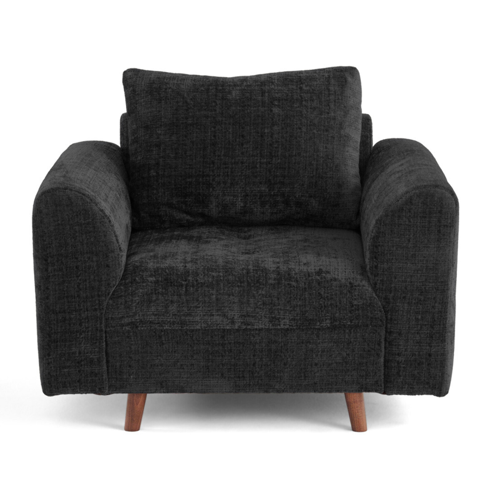 Rune - fauteuil en velours texturé - Gris Anthracite