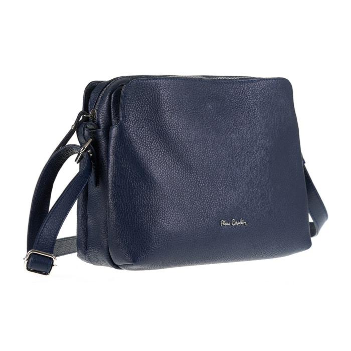 Borsa a tracolla da donna Made in Italy - Modello Aralia Lux - 100% pelle - 30.0 x 23.0 x 13.0 cm