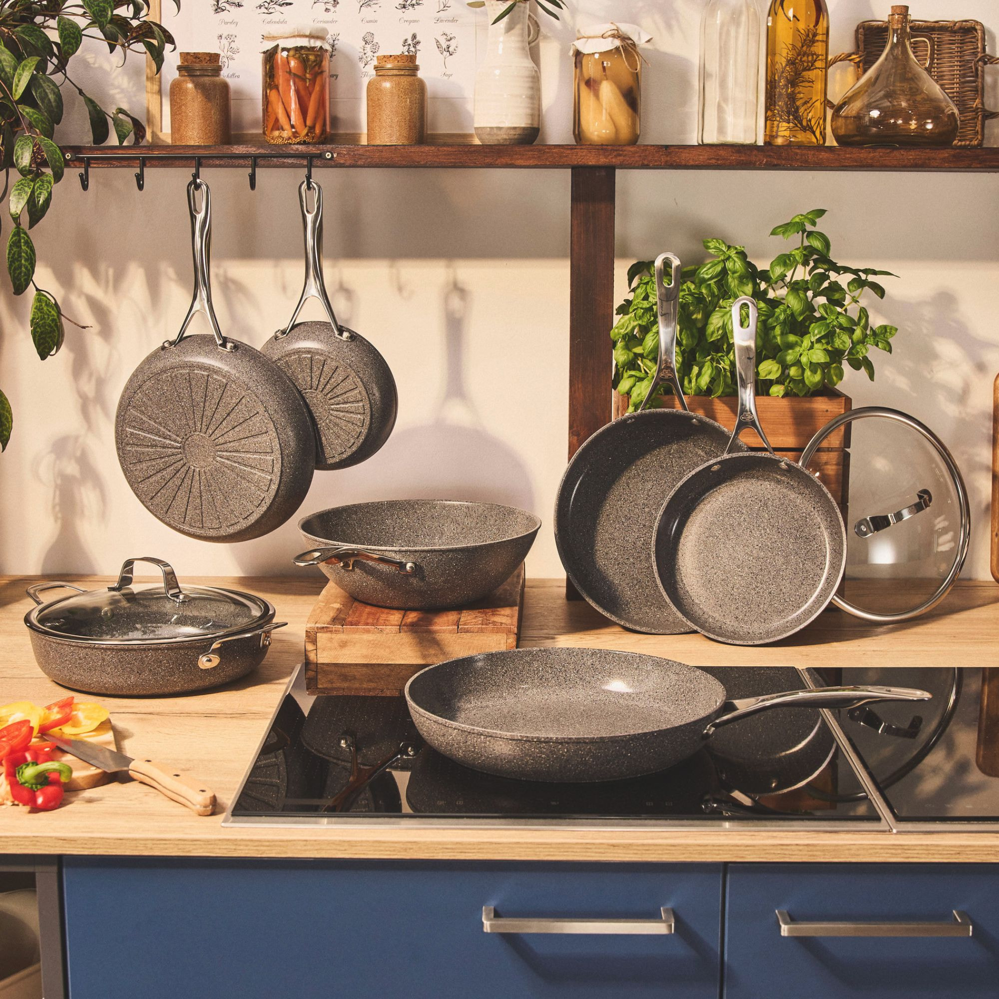 Poêle, 20 cm, Aluminium, Revêtement antiadhésif en céramique renforcée en titane