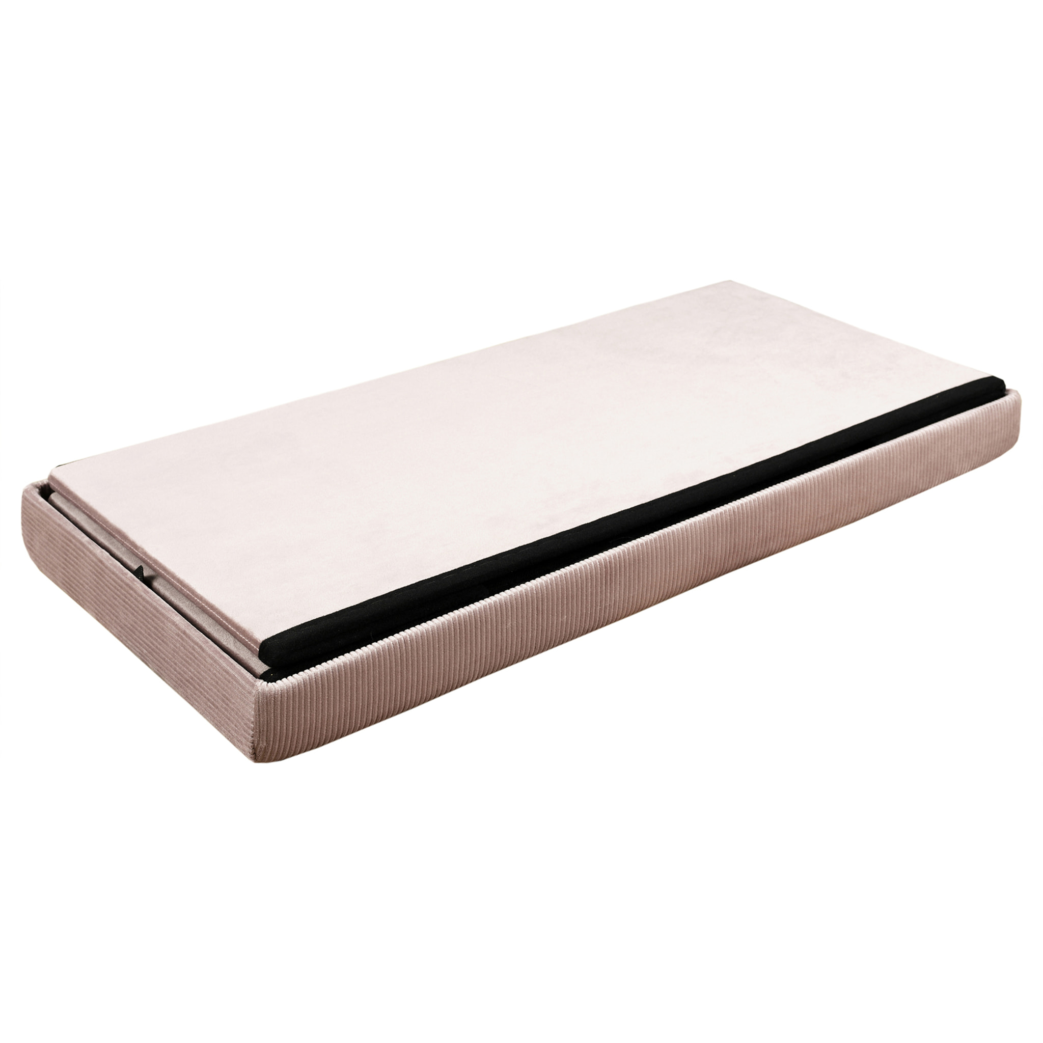 Coffre Banc Pliable Velours Cotele Giulia Rose