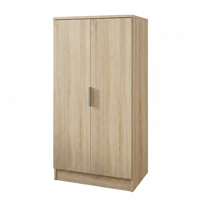 Armadio Multiuso 2 Ante Scarpiera Salvaspazio Con 6 Ripiani Estraibili Mobile Porta Scarpe Ingresso Corridoio Camera 108 x 55 x 39.6 Cm Colore Rovere