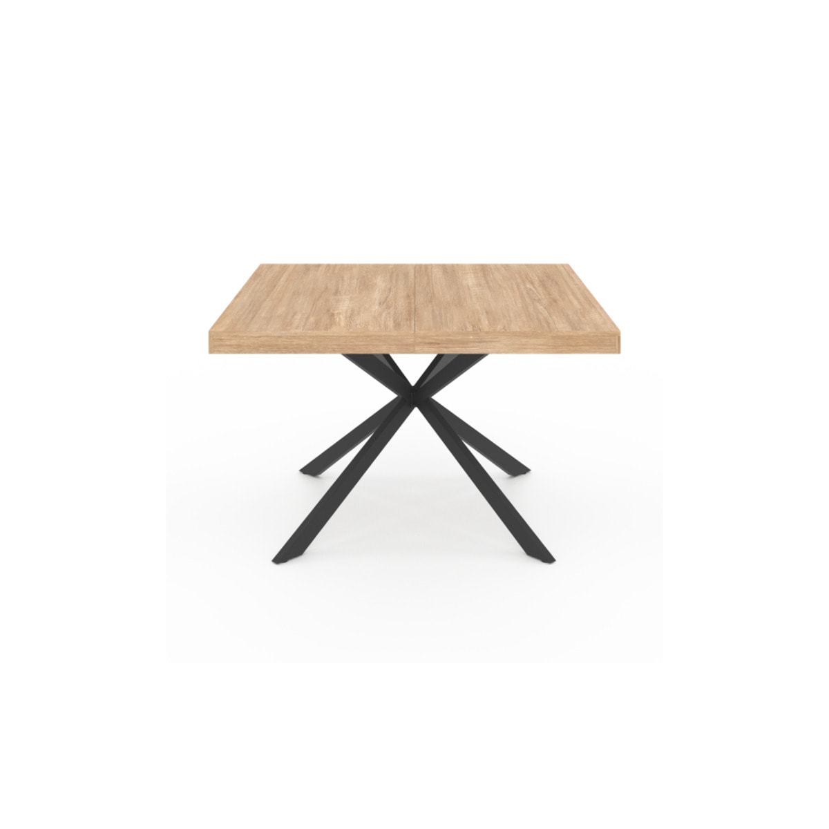 Table repas Brixton pieds spider - Bois - Noir