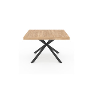 Table repas Brixton pieds spider - Bois - Noir