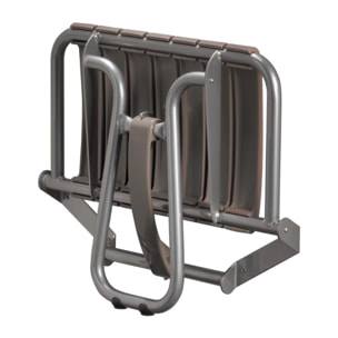 Siége de douche PMR PELLET Essentiel confort assise large avec pied aluminium époxy gris lattes taupe