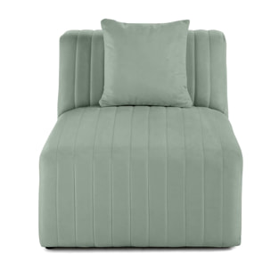 Nova - module d'assise sans accoudoirs - en velours - Bleu