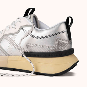 Sneakers Plateadas con Suela de Plataforma MUNICH HI-MAX 01
