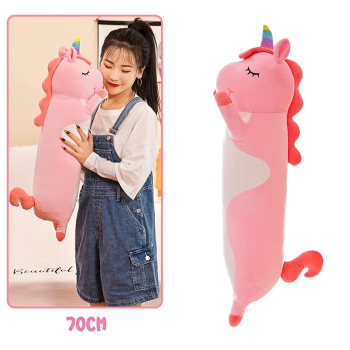 Almohada extrasuave y mullida diseño Unicornio 70cm.