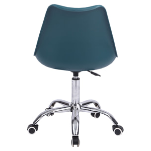 Chaise de bureau réglable en hauteur bleue ANNE