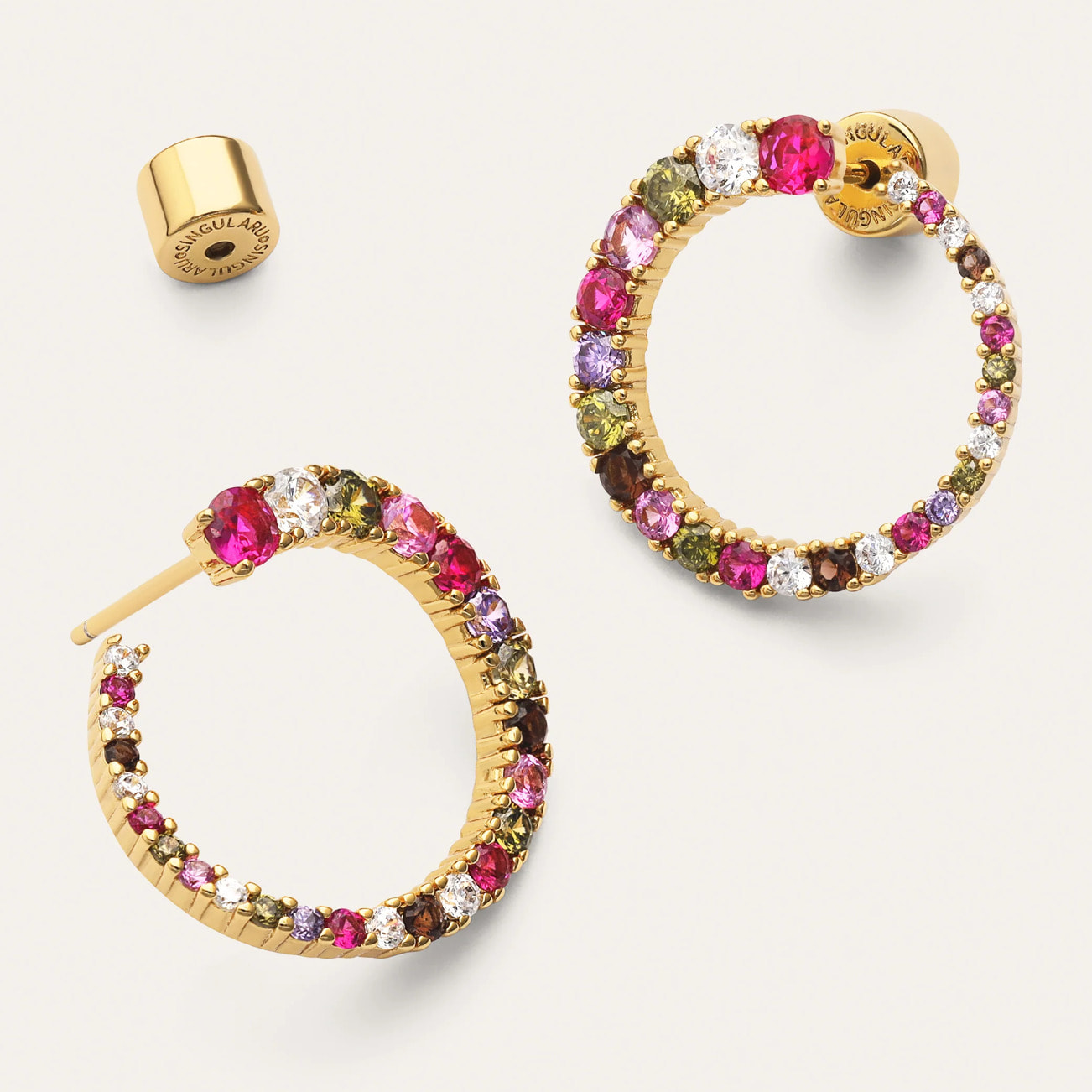 Orecchini Circle Estellar Placcato Oro