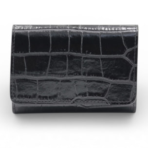 Cartera Cheval Firenze Cosmo Mini Croc Negro