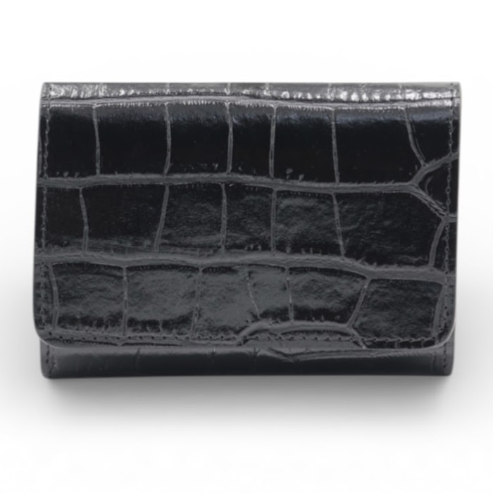Cartera Cheval Firenze Cosmo Mini Croc Negro