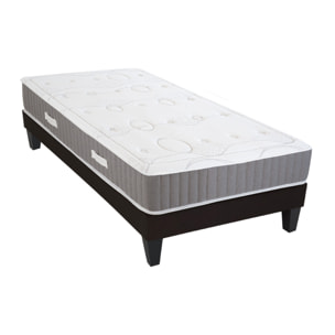 Ensemble Matelas Intuition & Sommier KIT15, Mémoire de Forme, technologie Tri-Lattes, Soutien Ferme, Mousse Haute Densité Recyclée