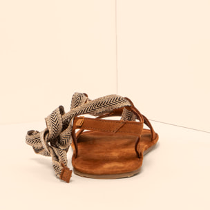 Sandalias N5685 NOBUCK LAVADO CUERO/SATYA color Cuero