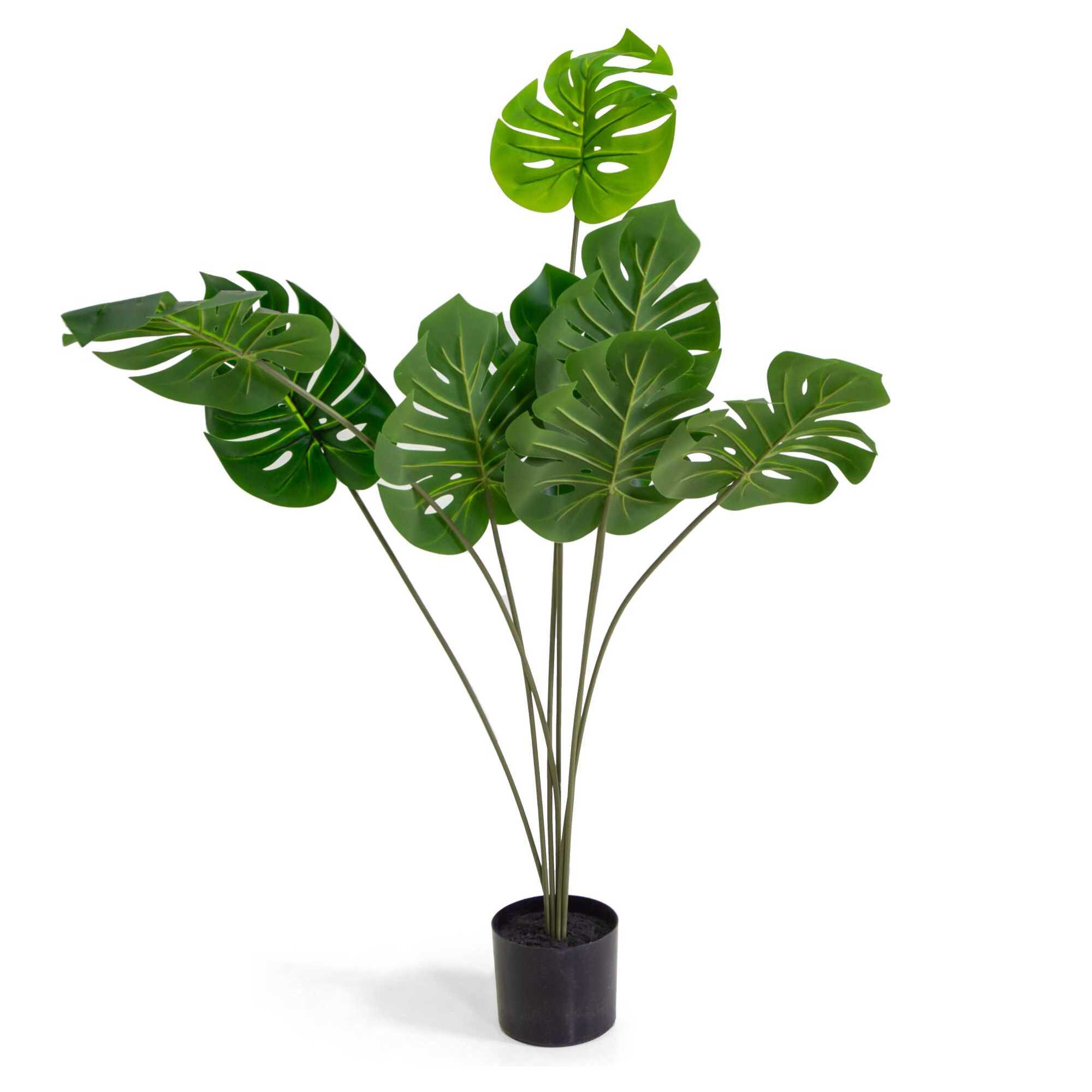 Pianta artificiale Monstera Vacchetti in plastica cmh120