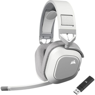 Casque gamer CORSAIR HS80 MAX Wireless blanc