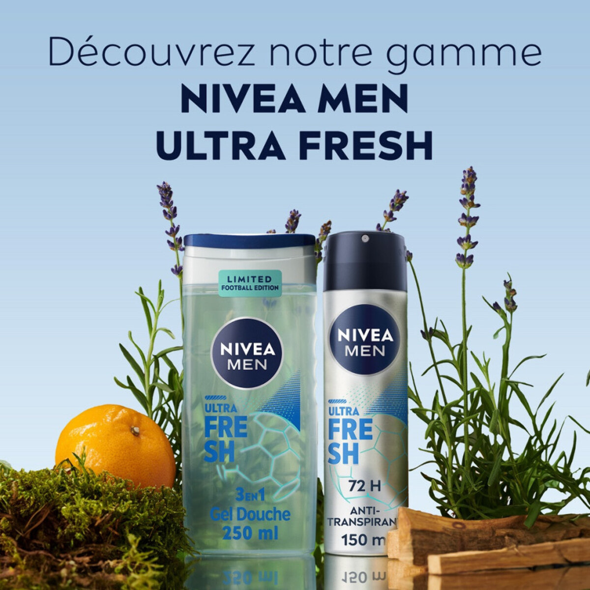 Pack de 6 - Nivea - Déodorant Spray Homme Ultra Fresh 72H FOOT 150ml