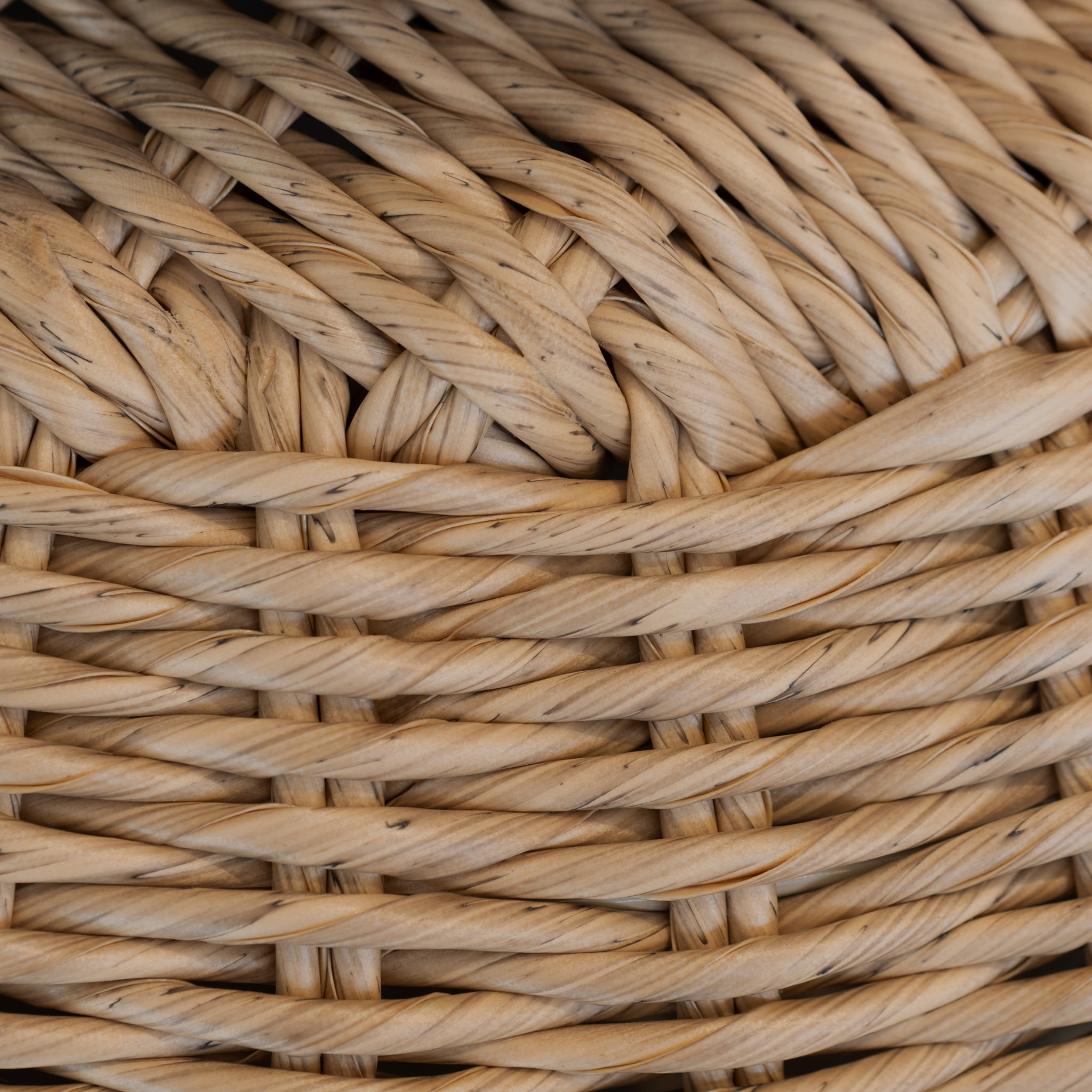 Salon de jardin 7 places en résine tressée effet rotin beige  MAJORELLE