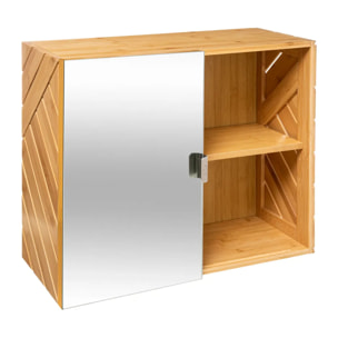 Meuble miroir coulissant Bambou Bath N' Modul