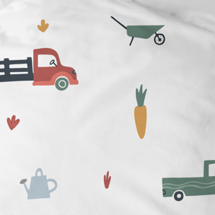 Parure de lit imprimée 100% coton, TOUR À LA FERME