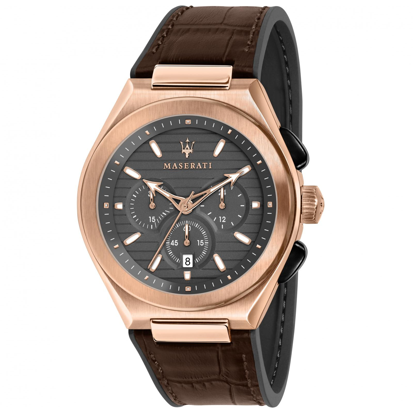Reloj Maserati R8871639003 Hombre Analogico Cuarzo con Correa de Cuero