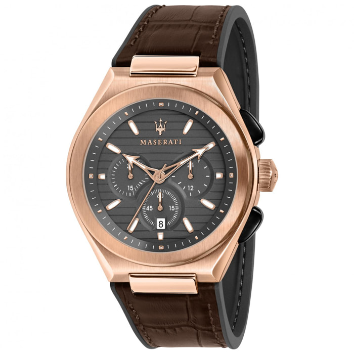 Reloj Maserati R8871639003 Hombre Analogico Cuarzo con Correa de Cuero