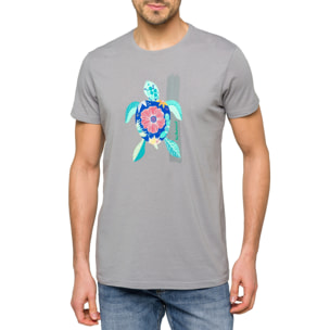 T-shirt in cotone 150 gr Hot Buttered Rebel Grigio Chiaro.