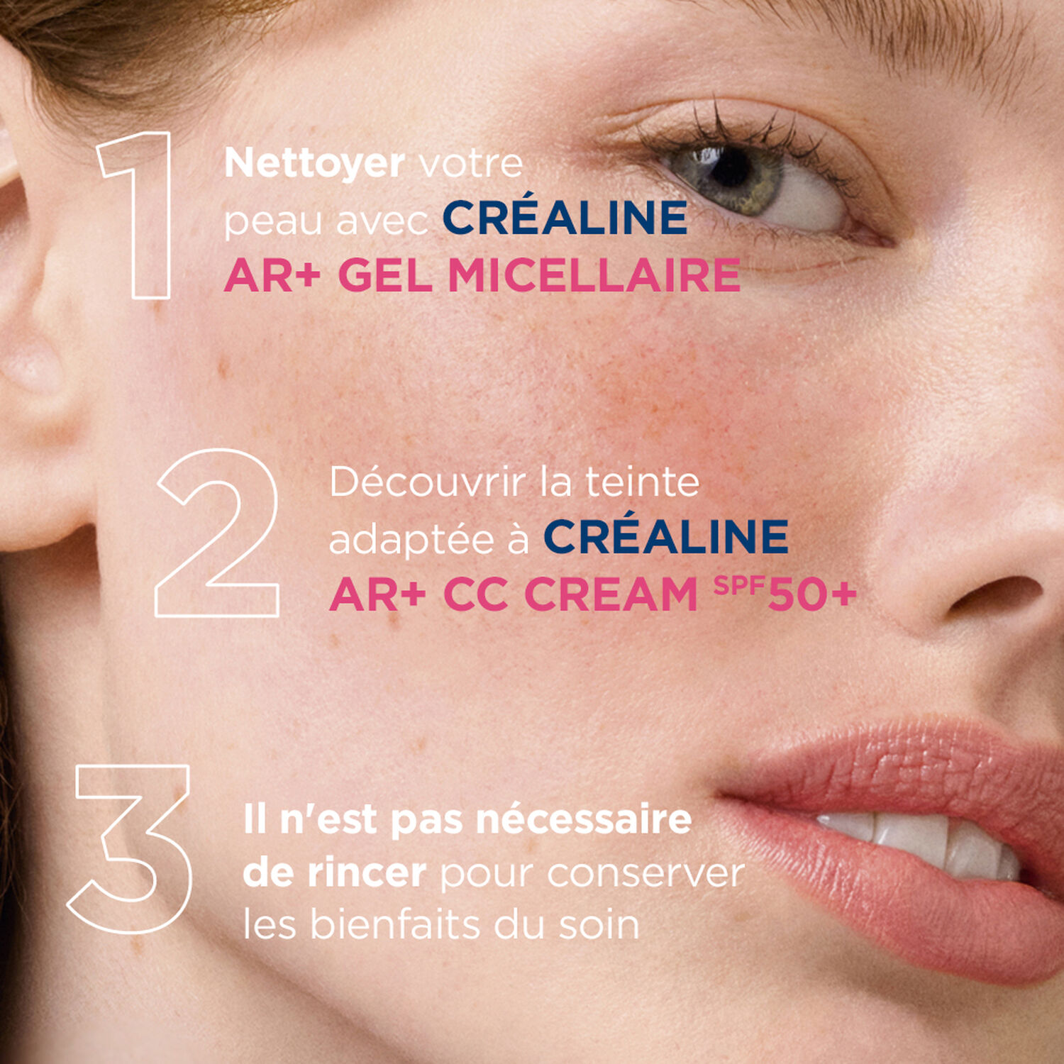 Crealine AR+ - CC Crème SPF50+ - Soin anti-rougeurs perfecteur apaisant