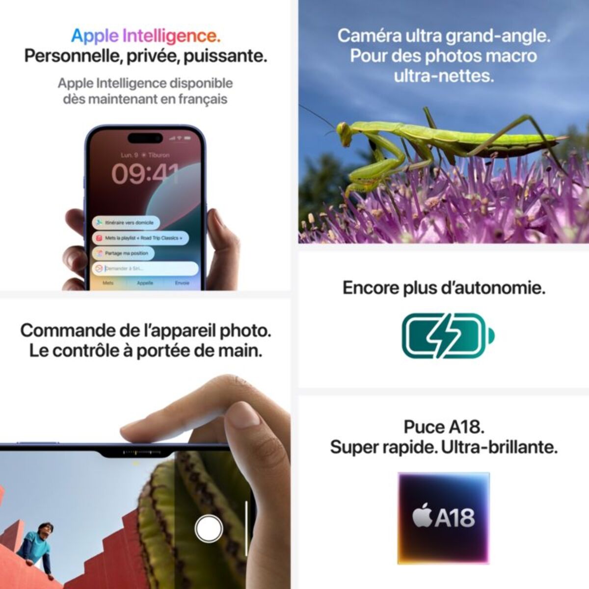 Smartphone APPLE iPhone 16 Plus Sarcelle 128Go