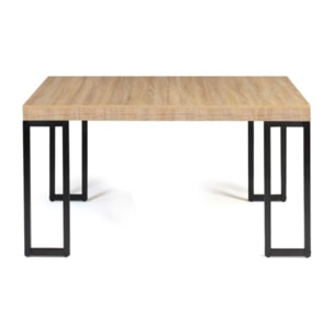 Console extensible Memphis - plusieurs dimensions - Bois / Noir