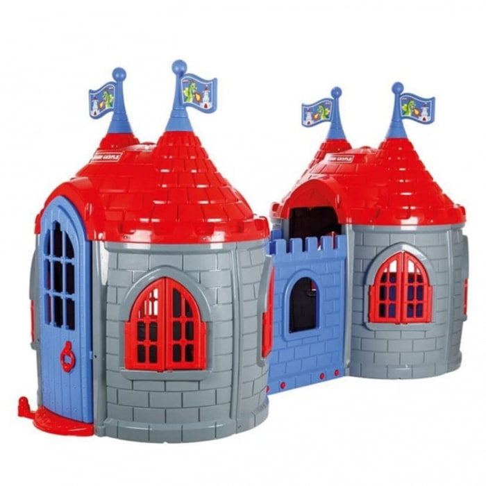 Castillo infantil de plástico con dos torres DOUBLE DRAGON CASTLE 07 964 PILSAN