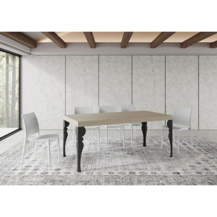 Mesa extensible 90x180/440 cm Paxon cachemira patas antracita