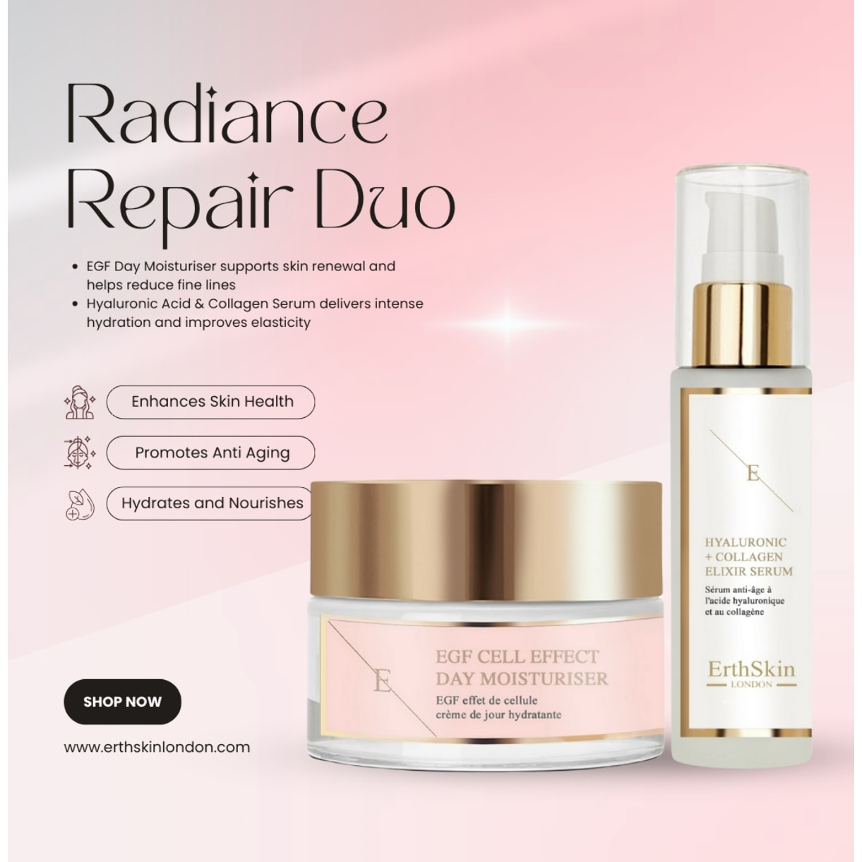 Dúo de suero EGF Day + colágeno