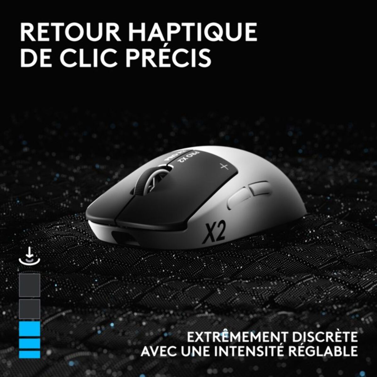 Souris Gamer Sans Fil LOGITECH PRO X2 SUPERSTRIKE LUNAR ECLIPSE