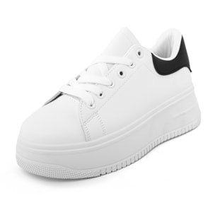 Sneakers Donna colore Bianco-Altezza tacco:5cm