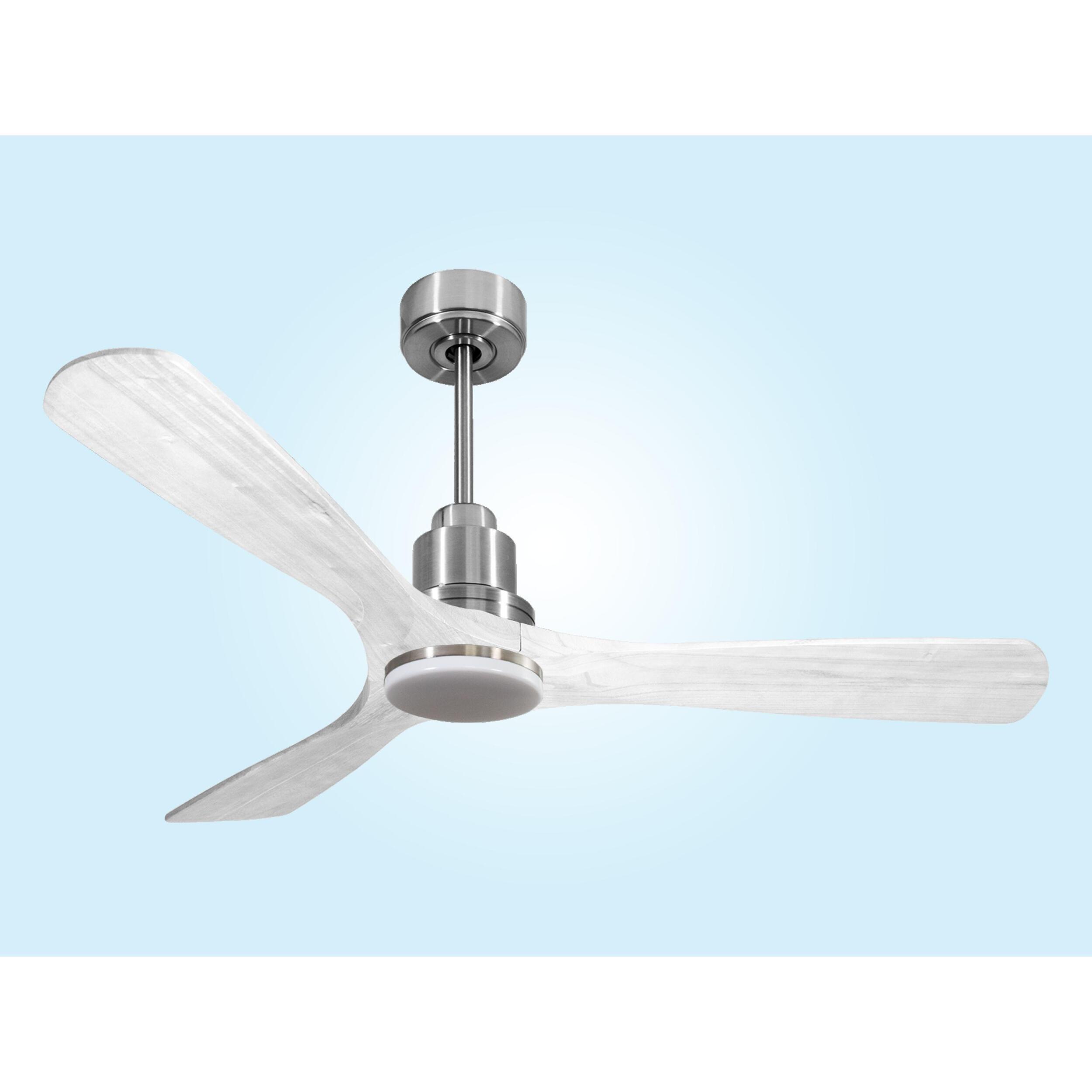 Ventilateur de plafond Réversible  Thermostat Dimmable Wifi Moteur à courant continu Toits en pente Télécommande Lumière à trois tons Hypersilence Mémoire