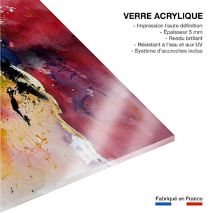 Tableau peint abstraite aquarelle Tableau plexiglas