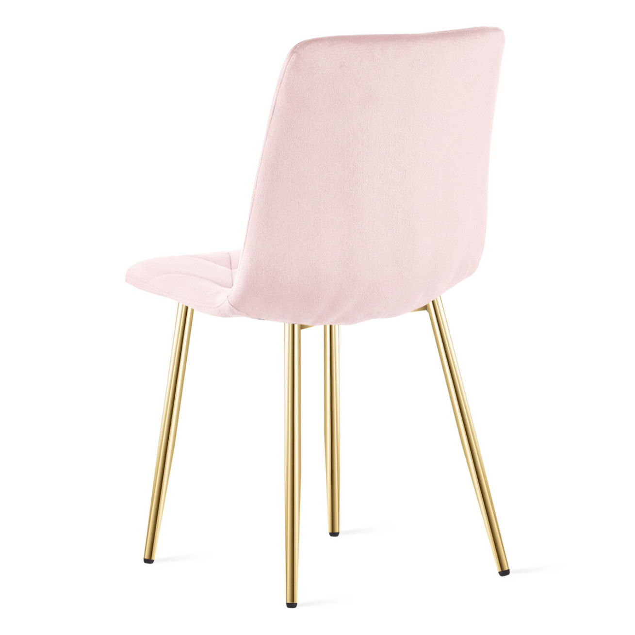 Sedia Libra in Velluto Rosa Chiaro con Gambe Oro