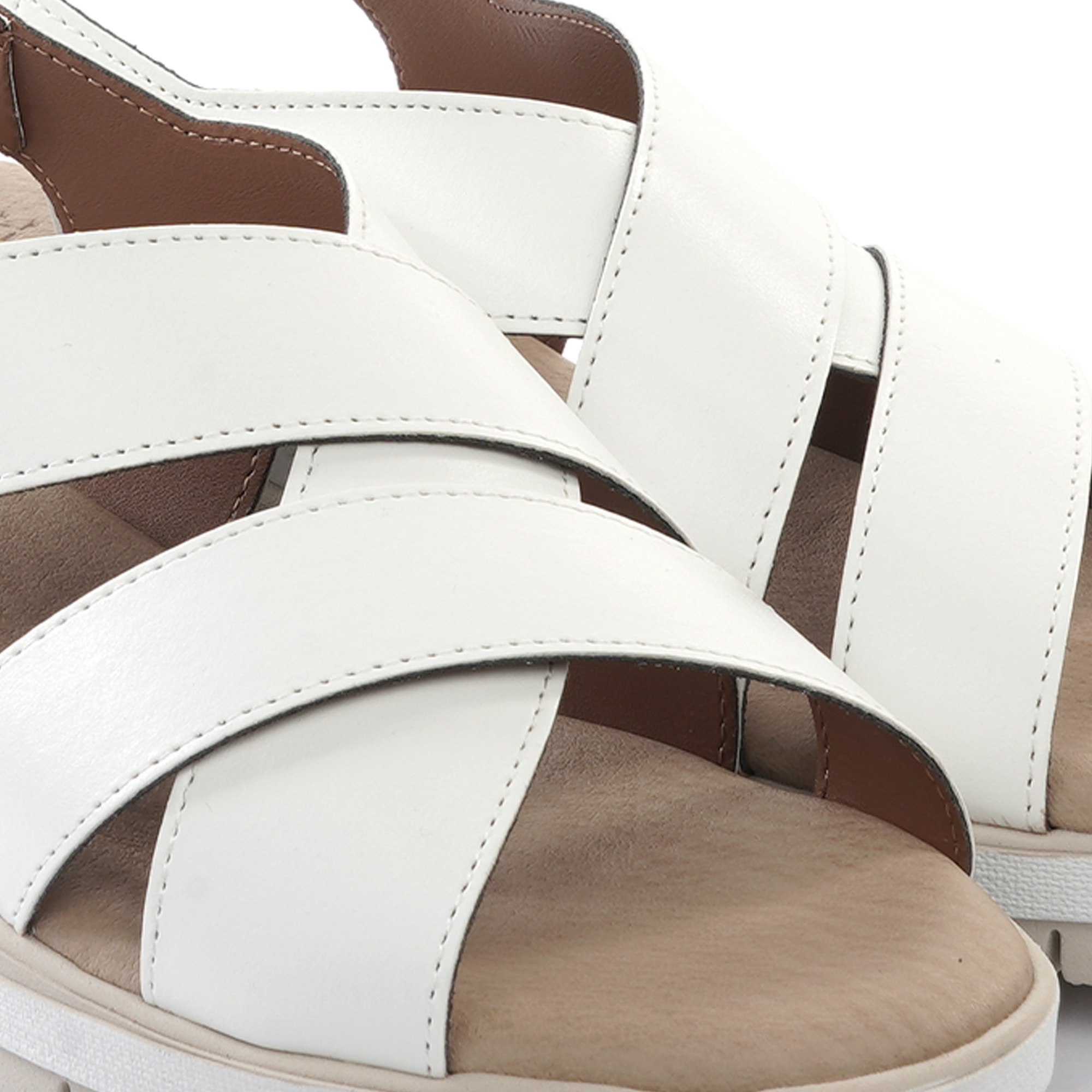 SANDALO ZEPPA FASCE INCROCIATE BIANCO