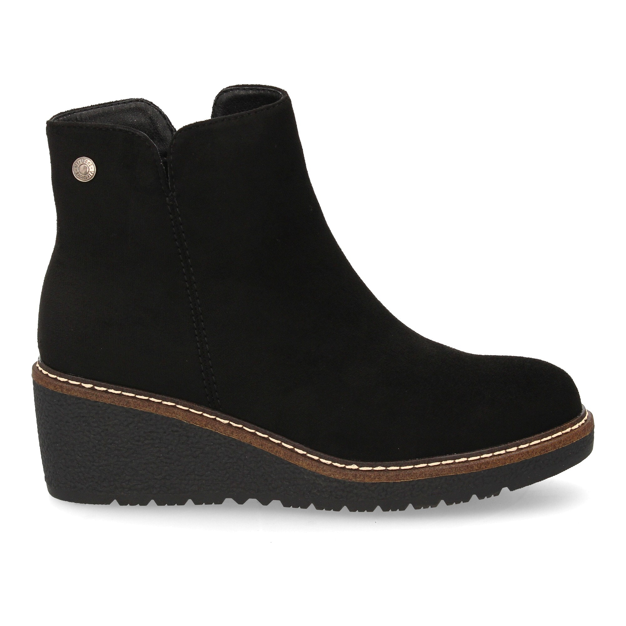 Botín de cuña estampado liso