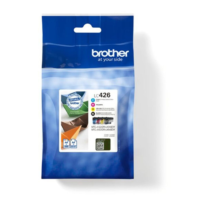 Cartouche d'encre BROTHER Pack Multipack 4 Originales LC426 (Noir + 3 Couleurs) - LC426VAL