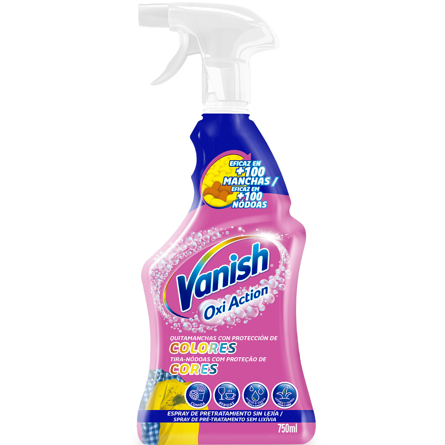 Vanish Oxi Action - Quitamanchas Del Día A Día (Para Ropa Blanca Y De Color, En Spray, Sin Lejía) - Pack 3 x 750 ml