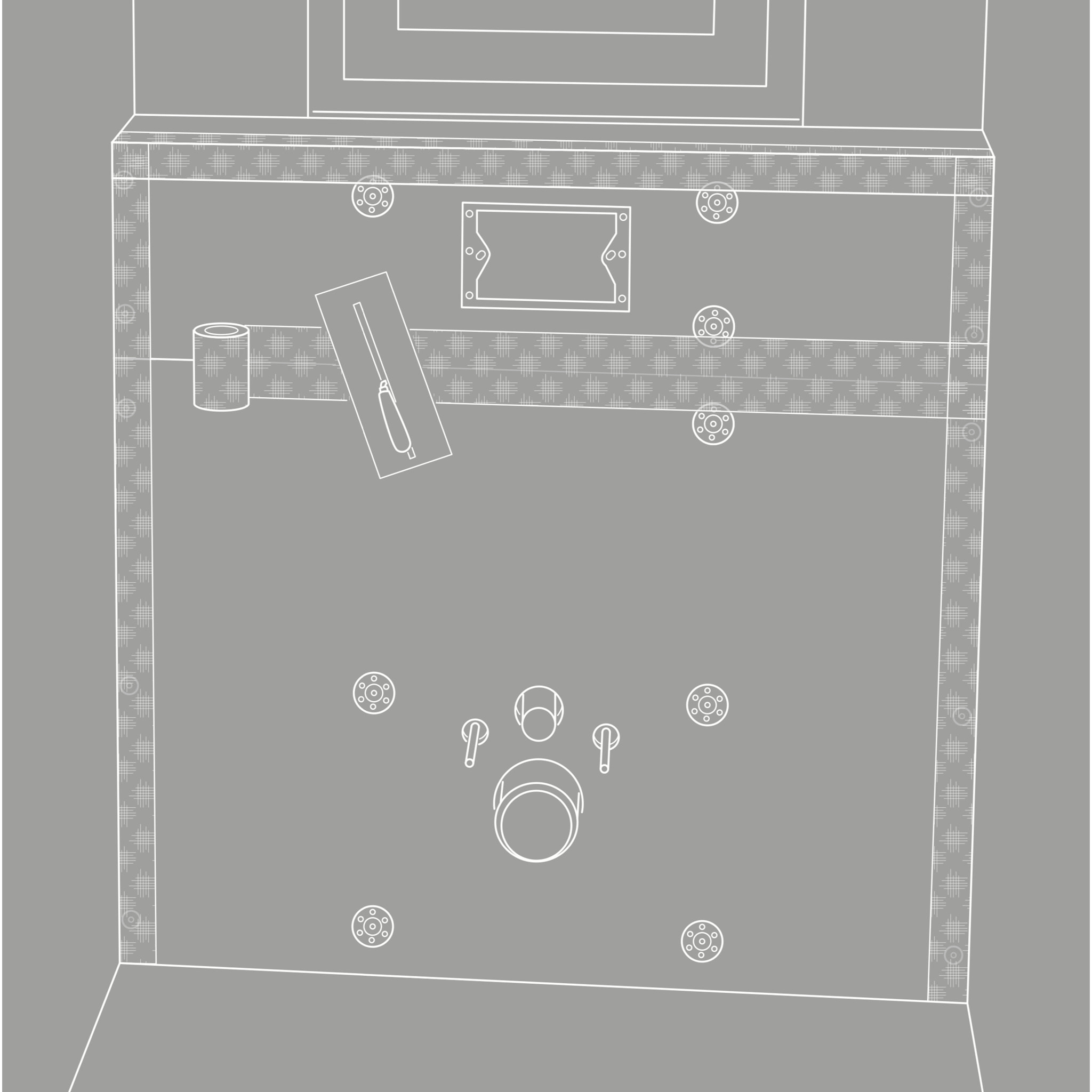 Sabo Set de montage pour habillage de WC suspendu (4508472)